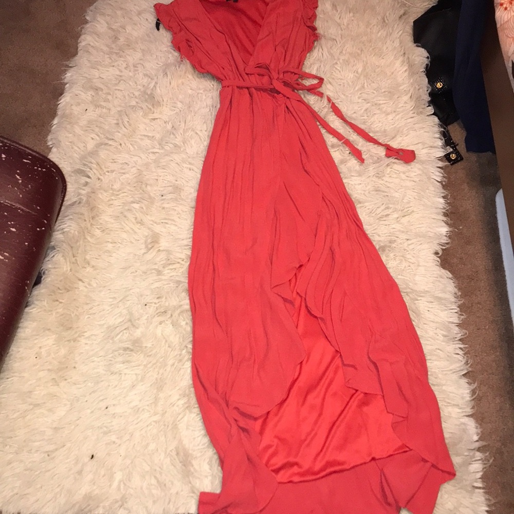 Express Wrap Ruffle Maxi Dress - Picture 3 of 8